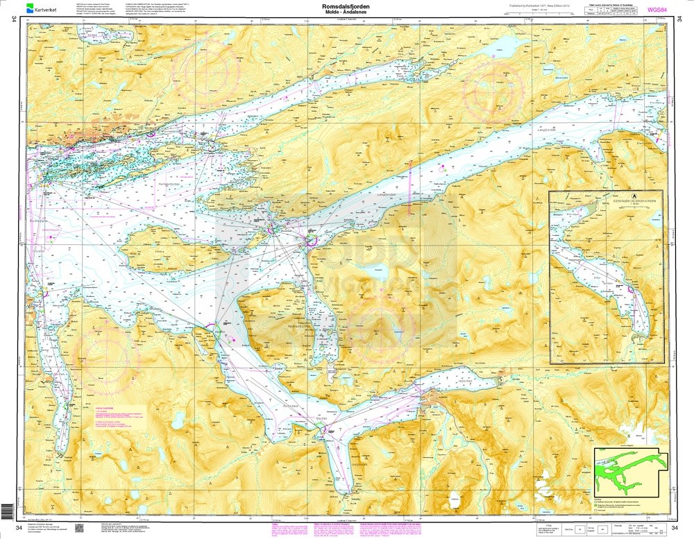 Norway Chart - 34 Romsdalsfjorden. Molde – Åndalsnes - Toddnavigation