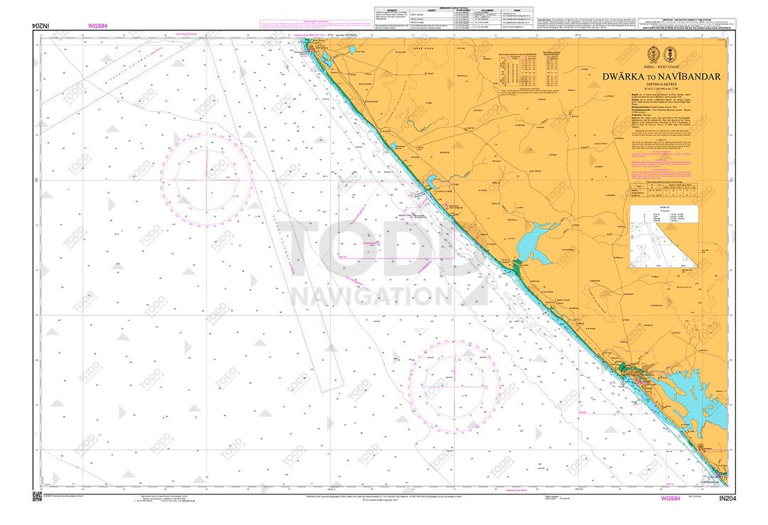 ADMIRALTY Chart - IN204 Dwarka to Navibandar - toddnavigation